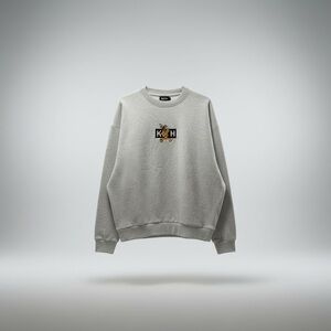Kith Gray Crewneck Sweater with Logo